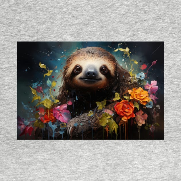 Blooming Sloth by JensenArtCo